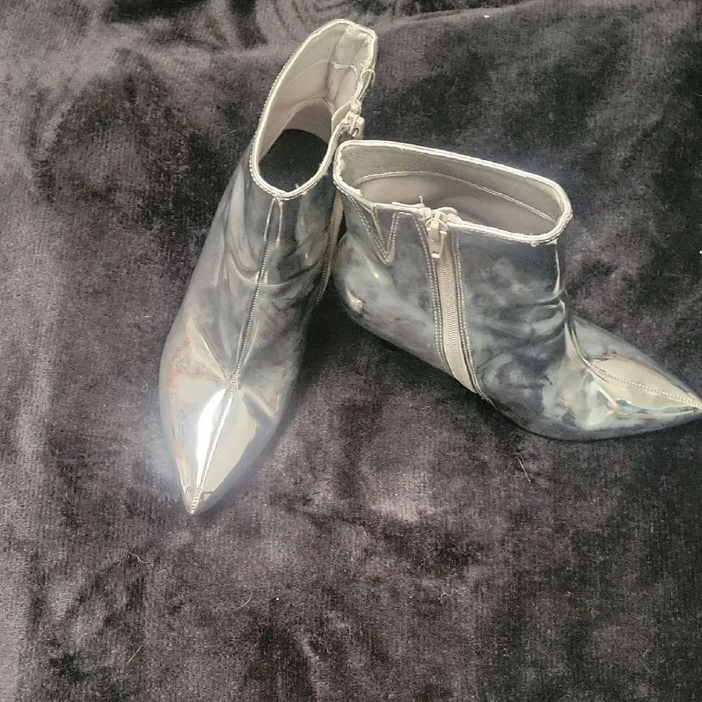 Silver Women's Ankle Boots